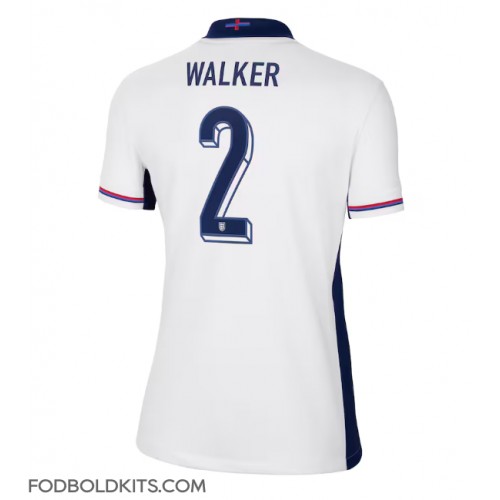 England Kyle Walker #2 Hjemmebanetrøje Dame EM 2024 Kortærmet